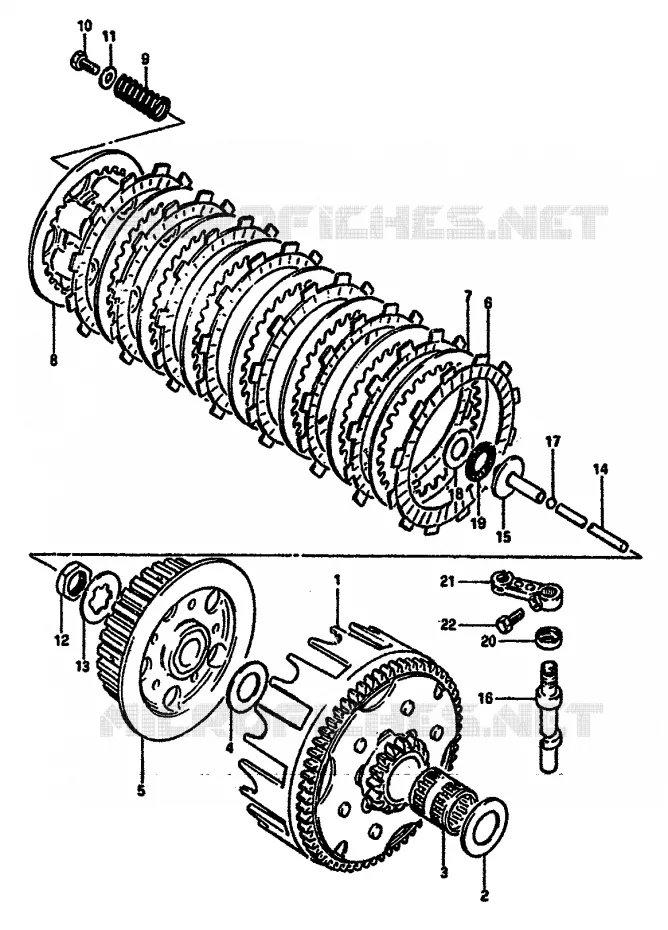 KOPPELING Suzuki MOTO 125 RM 1985  RM125F(E/F)