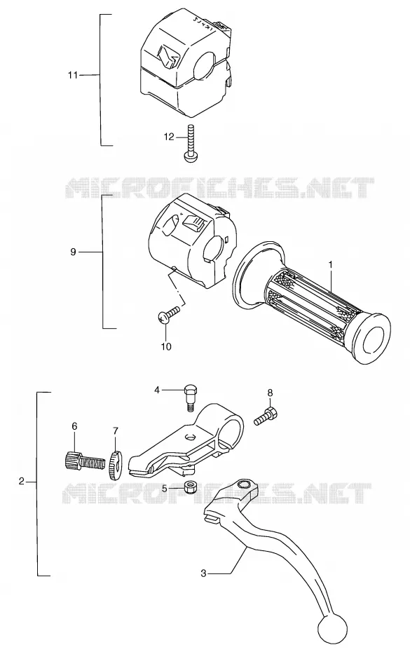 LINKER HANDGREEP Suzuki MOTO 80 RG 1987  RG80CH(E4)