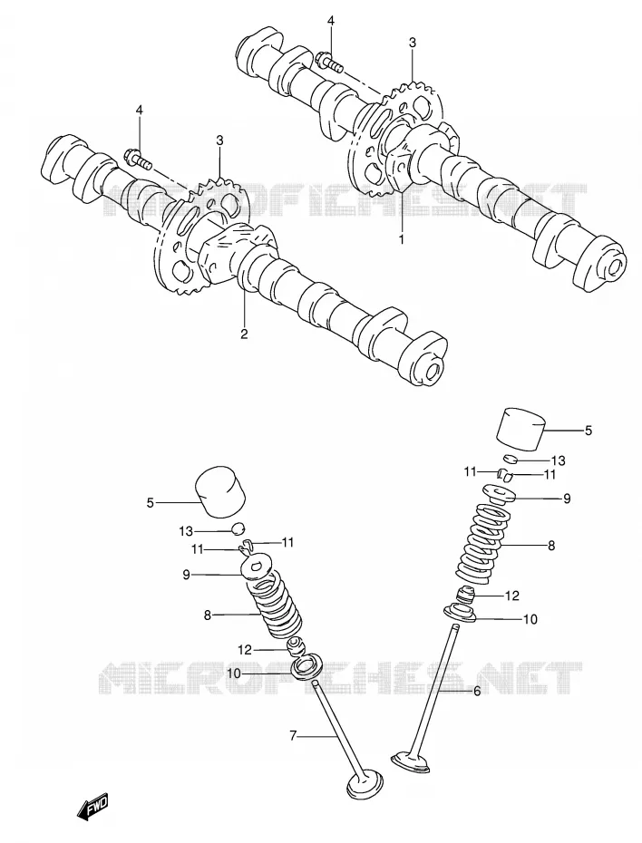 NOKKENAS - VALVES Suzuki MOTO 600 RF 1996  RF600RUT(E2)