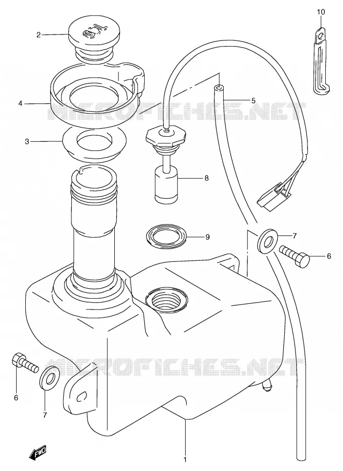 OLIE TANK Suzuki MOTO 80 RG 1991  RG80M(E4)