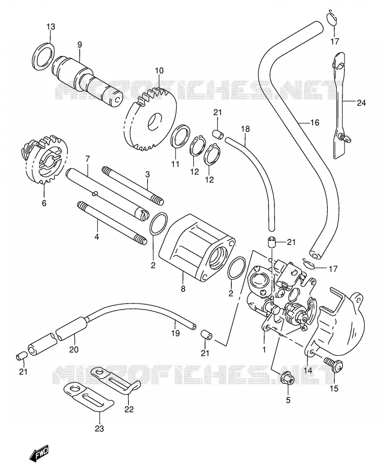 OLIEPOMP Suzuki MOTO 125 RG 1999  RG125FX(E6)