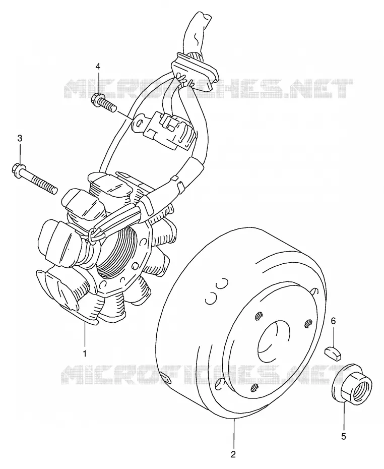 ONTSTEKING Suzuki MOTO 125 RG 1994  RG125FUR(E18)