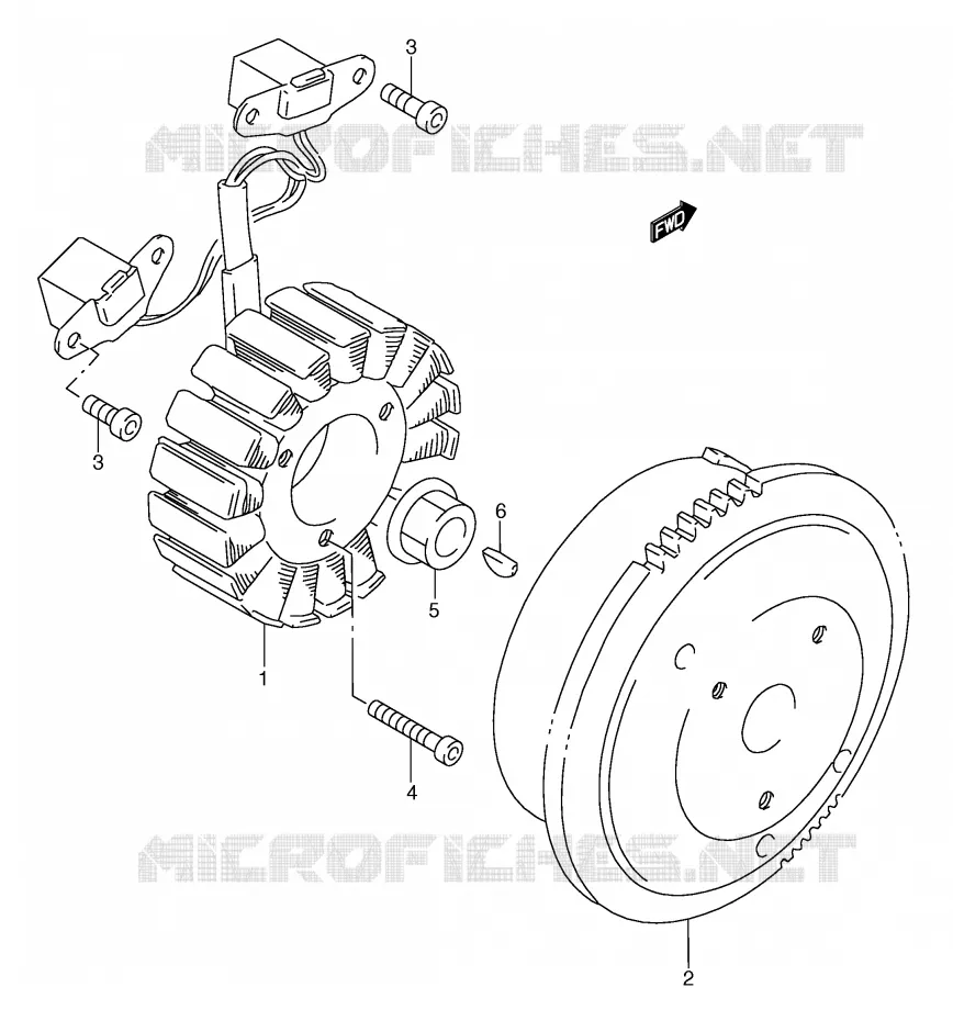 ONTSTEKING Suzuki MOTO 250 RG 1997  RGV250V(E1)