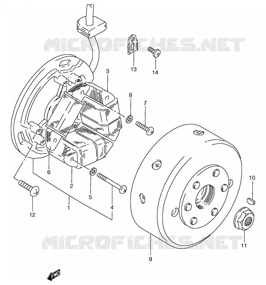 ONTSTEKING Suzuki MOTO 80 RG 1991  RG80M(E4)