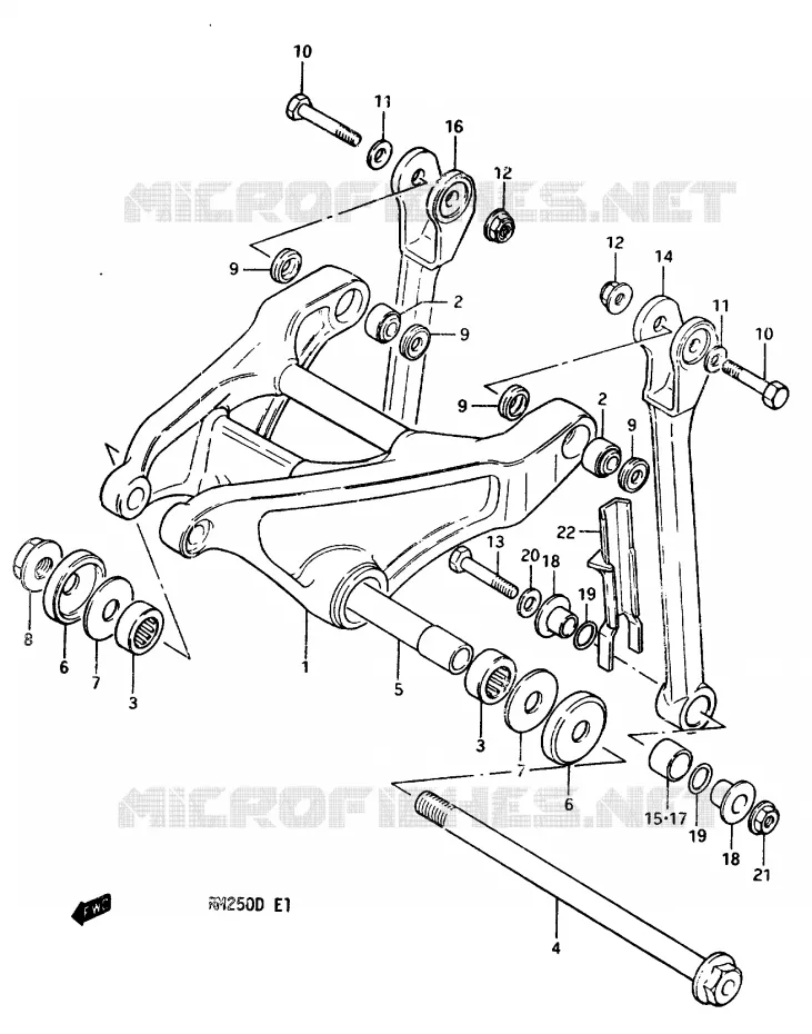 SCHOKBREKER AANEENSCHAKELING MODEL D Suzuki MOTO 250 RM 1982  RM250Z(Z/D)