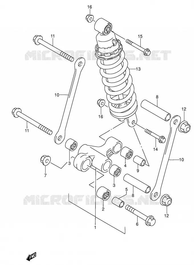 SCHOKBREKER AANEENSCHAKELING Suzuki MOTO 600 RF 1996  RF600RT(E2)