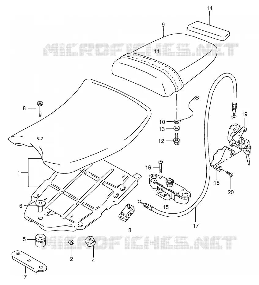 SEAT (VOIR NOTE) Suzuki MOTO 125 RG 1992  RG125FN(E18)