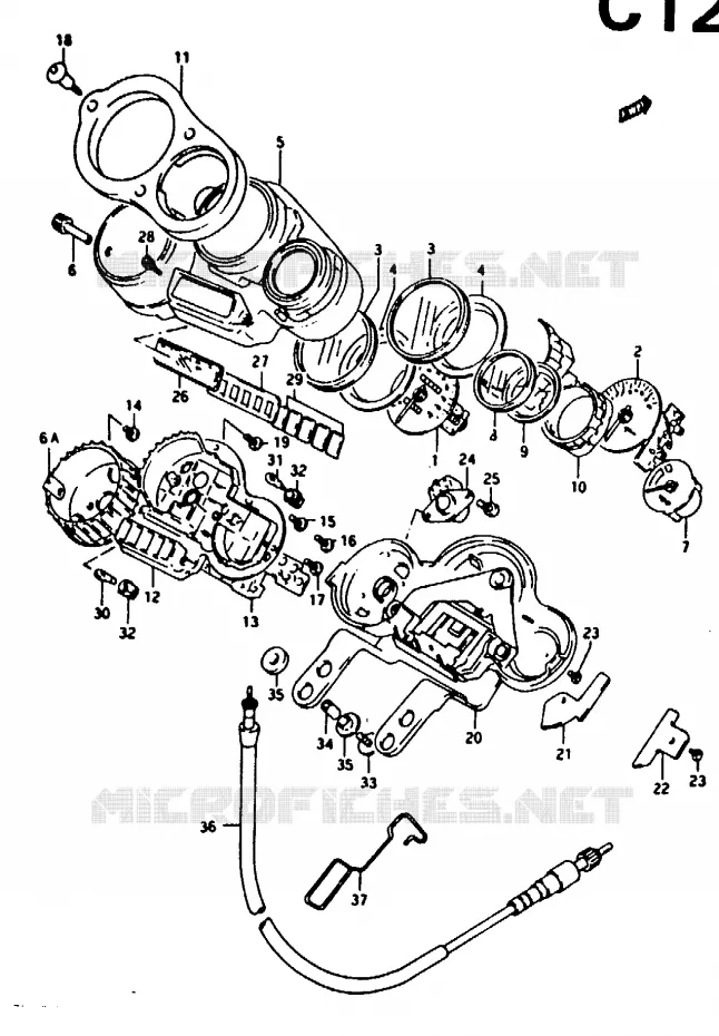 SNELHEIDSMETER Suzuki MOTO 125 RG 1993  RG125FUP(N/P/R)