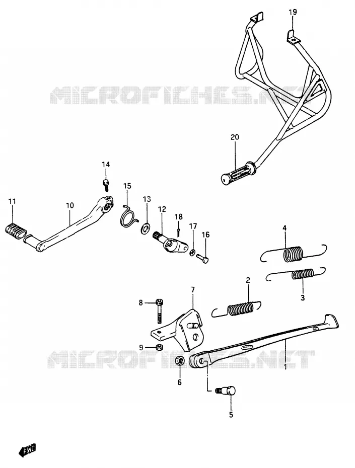 STAND Suzuki MOTO 250 RG 1986  RG250FG(G/H)