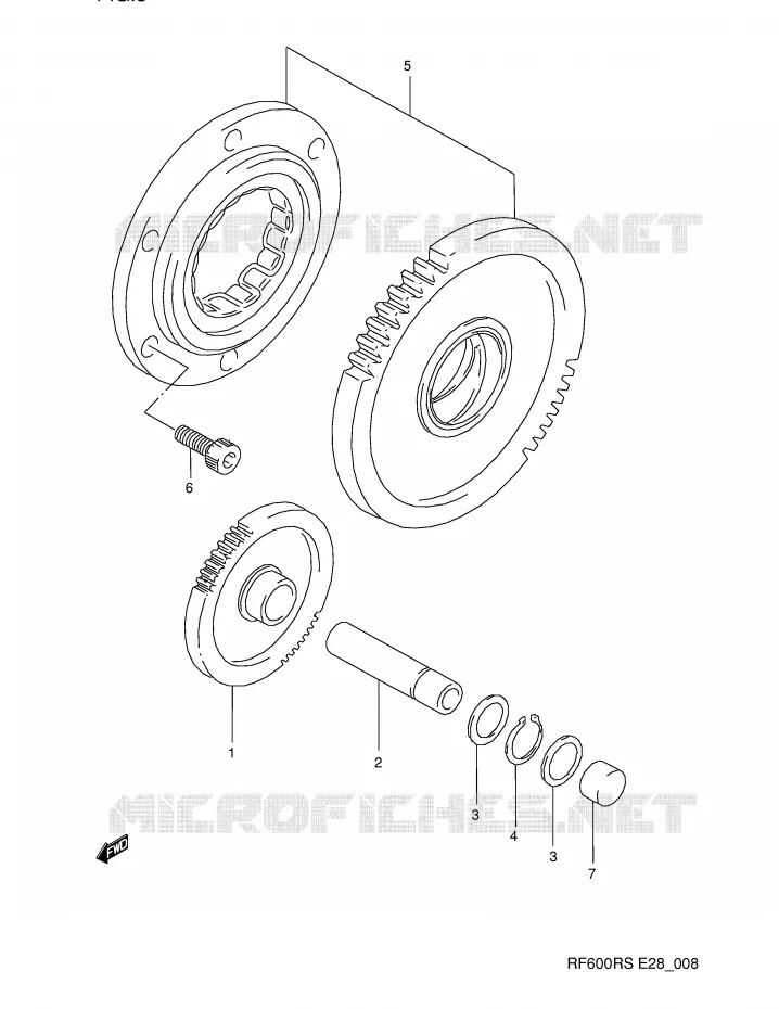 STARTMOTOR CLUTCH Suzuki MOTO 600 RF 1993  RF600RP(E28)