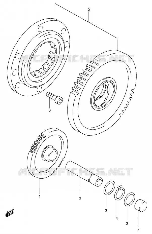 STARTMOTOR CLUTCH Suzuki MOTO 900 RF 1996  RF900RT(E2)
