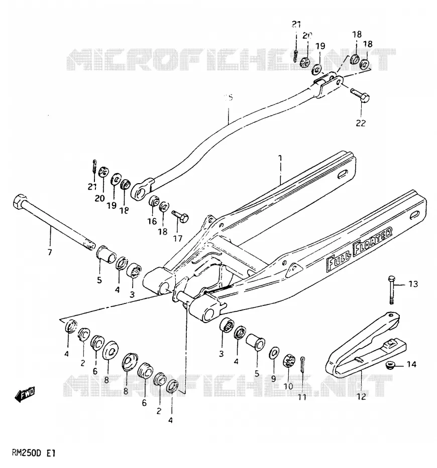 SWINGARM MODEL D Suzuki MOTO 250 RM 1983  RM250D(Z/D)