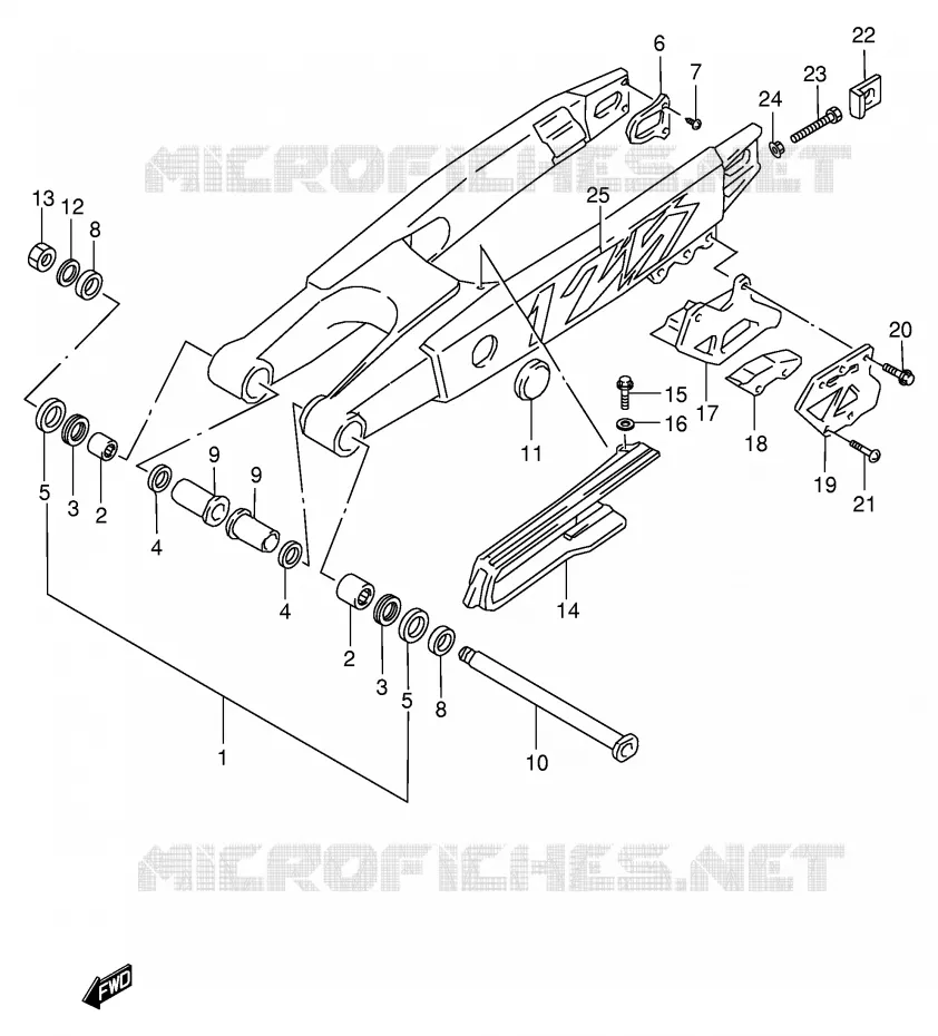 SWINGARM (MODELE T) Suzuki MOTO 125 RM 1996  RM125T(E2)