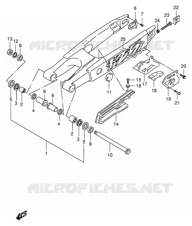 SWINGARM (MODELE V) Suzuki MOTO 125 RM 1996  RM125T(E2)