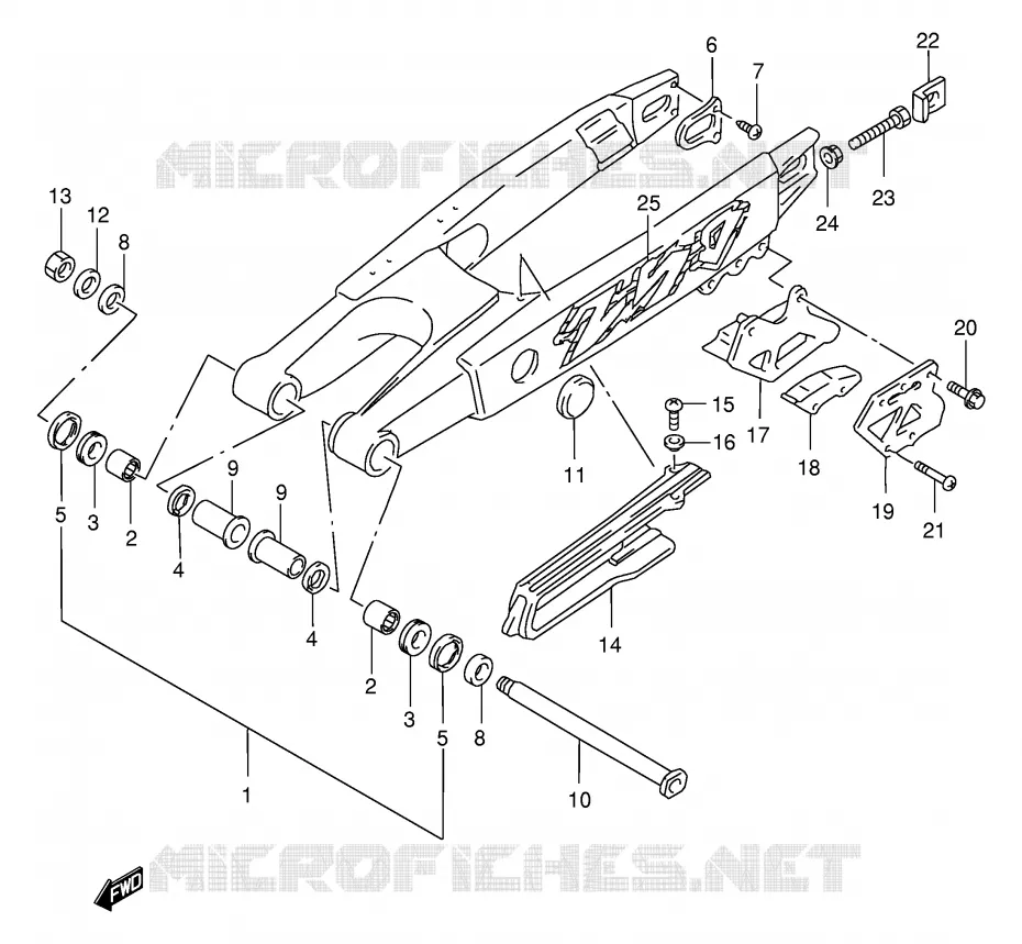 SWINGARM (MODELE V) Suzuki MOTO 250 RM 1996  RM250T(E3/E28)