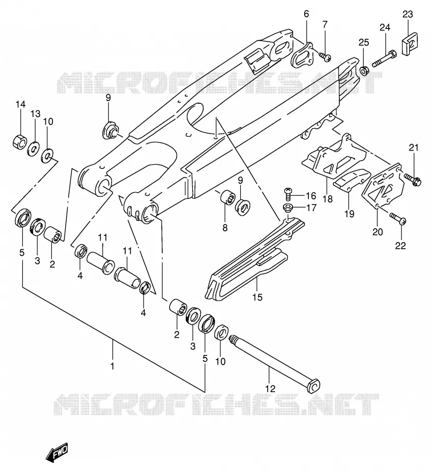 SWINGARM (MODELE W) Suzuki MOTO 125 RM 1999  RM125X(E2)