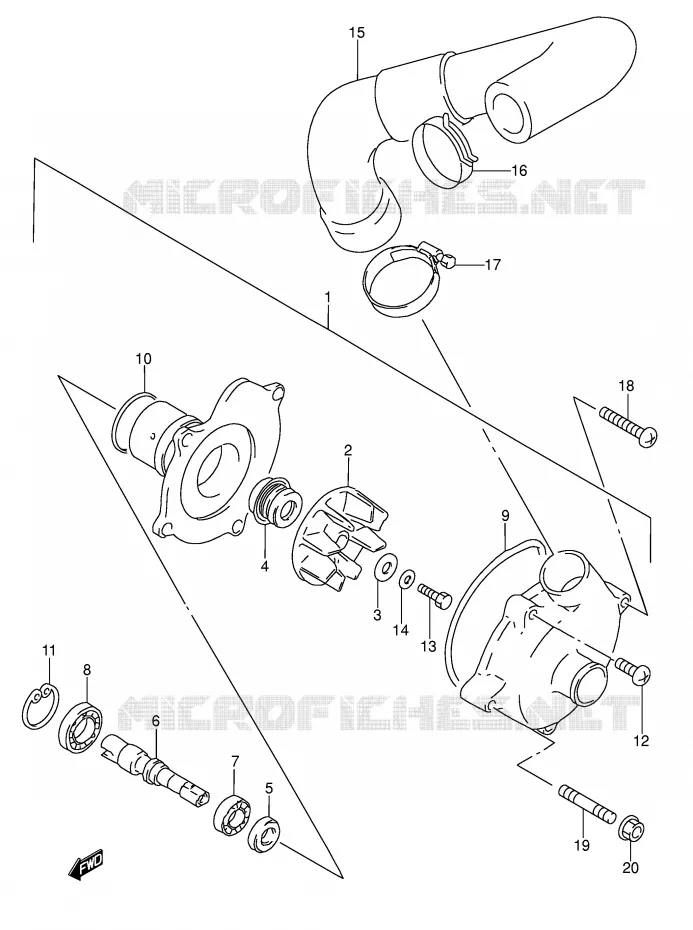 WATERPOMP Suzuki MOTO 600 RF 1997  RF600RUV(E2)