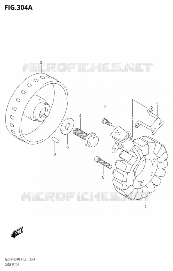 ALTERNATOR Suzuki MOTO 1000 GSX-R 2019  GSX-R1000RA L9 / GSX-R1000RZA L9 (E21)