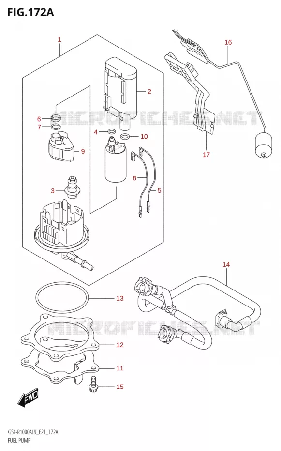 BENZINE POMP Suzuki MOTO 1000 GSX-R 2019  GSX-R1000RA L9 / GSX-R1000RZA L9 (E21)