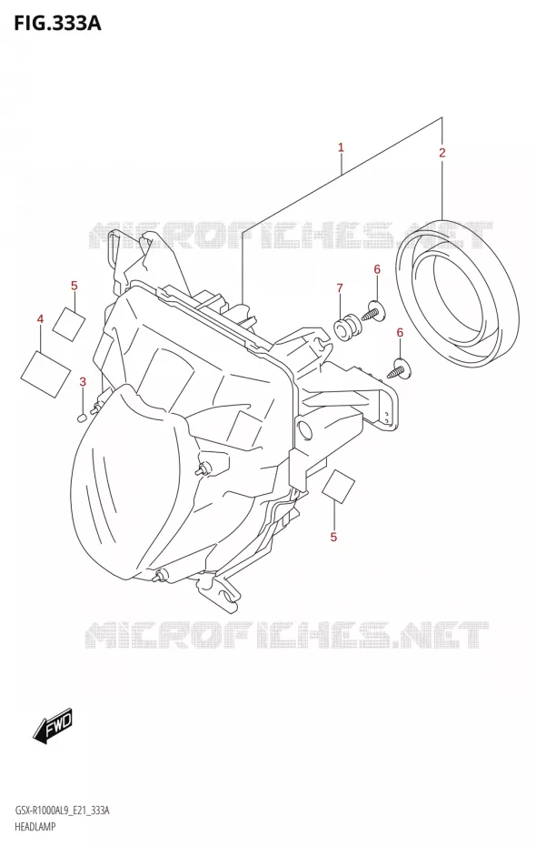 KOPLAMPSX-R1000A) Suzuki MOTO 1000 GSX-R 2019  GSX-R1000A L9 (E21)