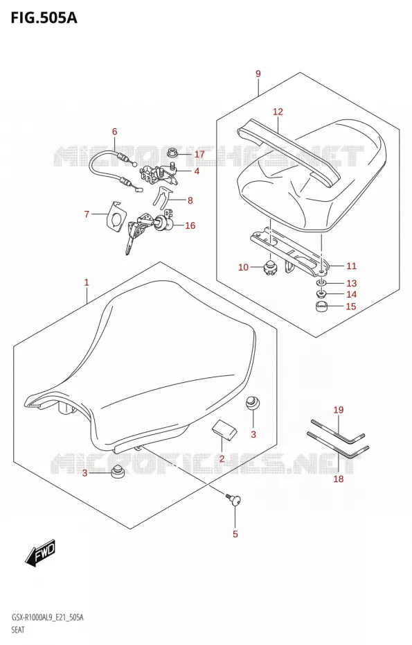 SEAT Suzuki MOTO 1000 GSX-R 2019  GSX-R1000A L9 (E21)