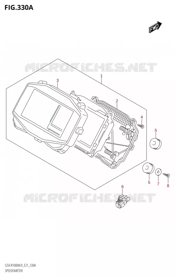 SNELHEIDSMETER1000A) Suzuki MOTO 1000 GSX-R 2019  GSX-R1000RA L9 / GSX-R1000RZA L9 (E21)