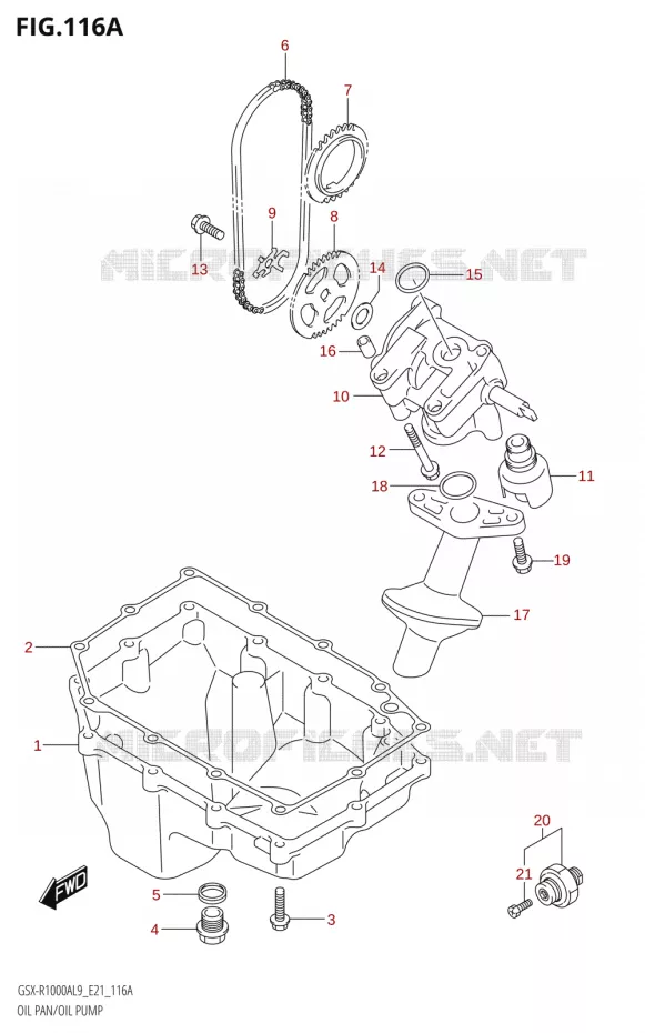 SUMP - OLIEPOMP Suzuki MOTO 1000 GSX-R 2019  GSX-R1000RA L9 / GSX-R1000RZA L9 (E21)