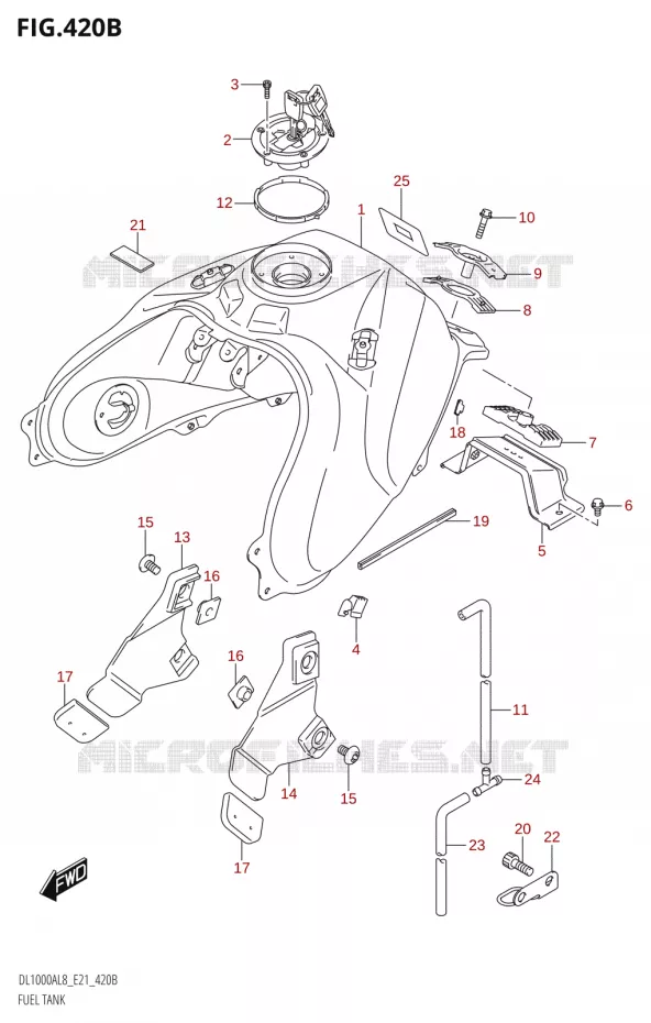 BENZINETANKL1000A:L8:E21) Suzuki MOTO 1000 V-STROM 2018  DL1000AL8 E21