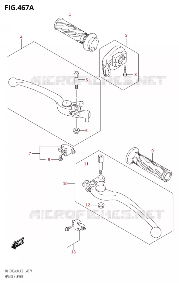 HEFBOMEN - HANDGRIPS Suzuki MOTO 1000 V-STROM 2018  DL1000AL8 E21
