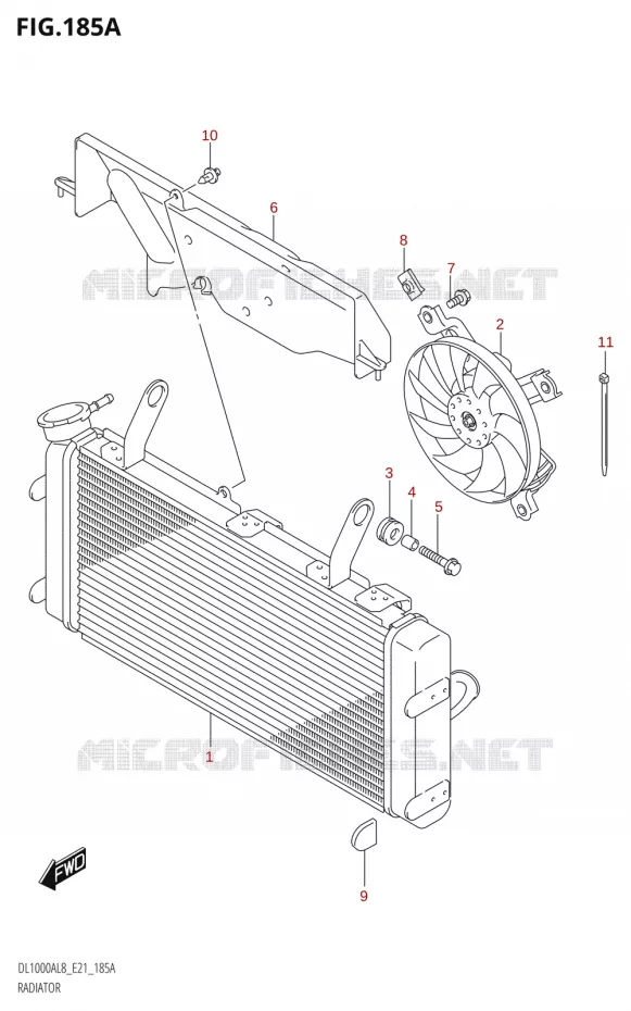 RADIATOR Suzuki MOTO 1000 V-STROM 2018  DL1000AL8 E21