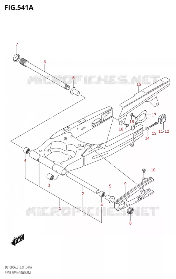 SWINGARM Suzuki MOTO 1000 V-STROM 2018  DL1000AL8 E21