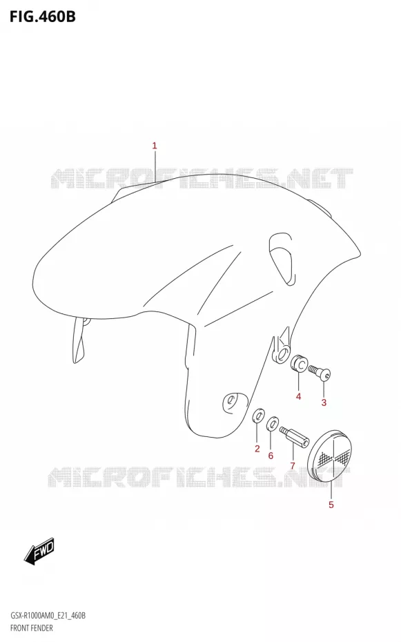 FRONT FENDERSX-R1000A) Suzuki MOTO 1000 GSX-R 2020  GSX-R1000RA M0 / GSX-R1000RZA M0 (E21)