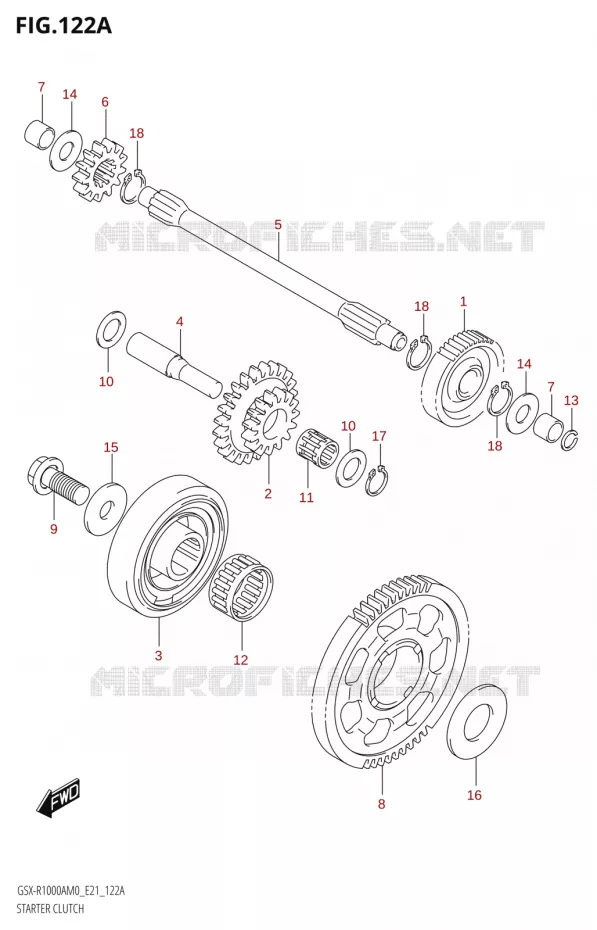STARTMOTOR CLUTCH Suzuki MOTO 1000 GSX-R 2020  GSX-R1000A M0 (E21)