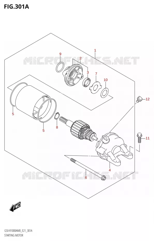 STARTMOTOR Suzuki MOTO 1000 GSX-R 2020  GSX-R1000RA M0 / GSX-R1000RZA M0 (E21)