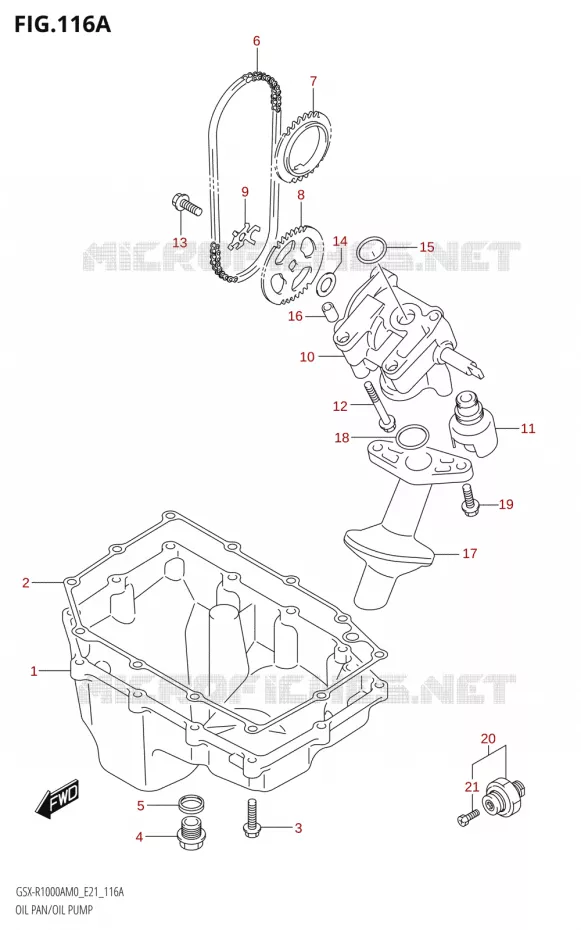 SUMP - OLIEPOMP Suzuki MOTO 1000 GSX-R 2020  GSX-R1000A M0 (E21)