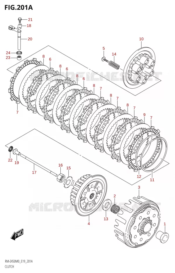 KOPPELING Suzuki MOTO 450 RM-Z 2020  RM-Z450 M0 (E19)