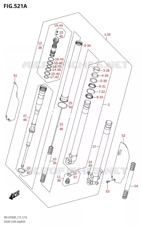 VOORVORK Suzuki MOTO 450 RM-Z 2020  RM-Z450 M0 (E19)