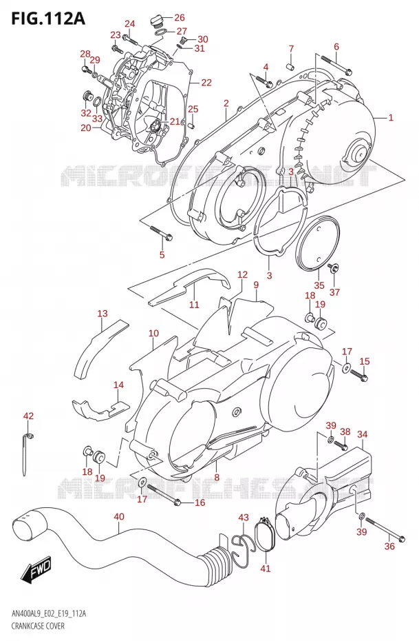 CASING Suzuki SCOOTER 400 BURGMAN 2019  AN400A L9 (E02,E19)