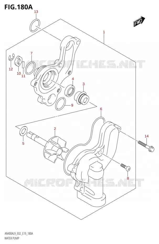 WATERPOMP Suzuki SCOOTER 400 BURGMAN 2019  AN400A L9 (E02,E19)