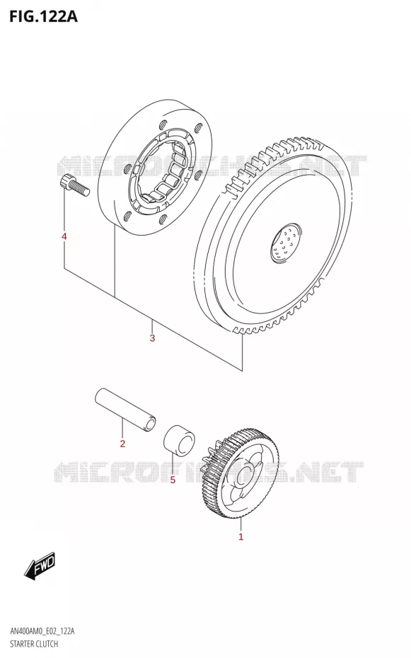 STARTMOTOR CLUTCH Suzuki SCOOTER 400 BURGMAN 2020  AN400A M0 (E02,E19)