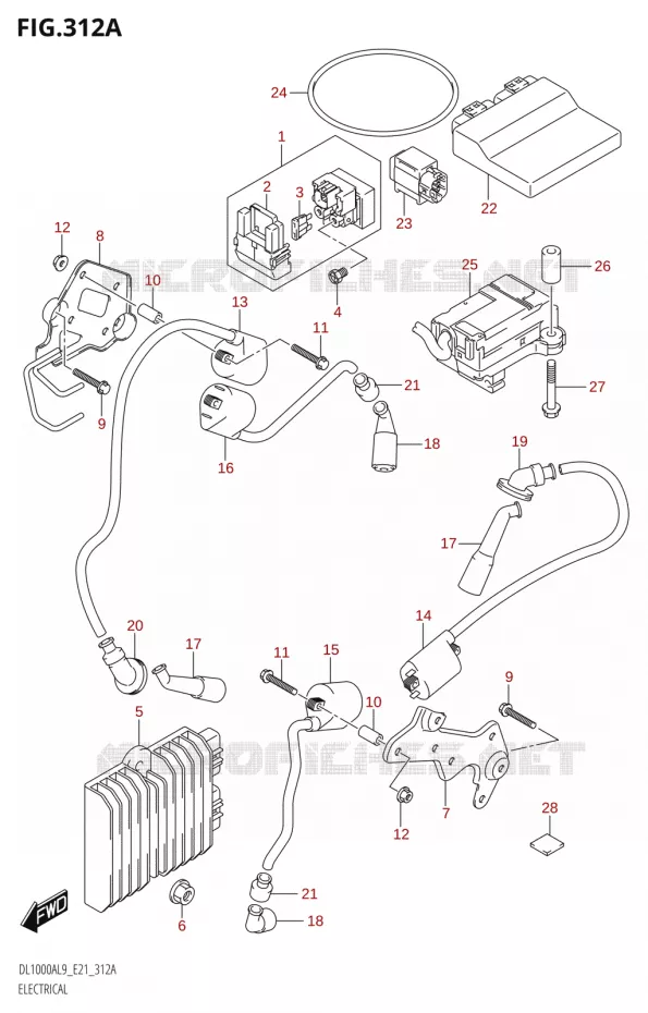 ELEKTRISCH Suzuki MOTO 1000 V-STROM 2019  DL1000XA L9 (E21)