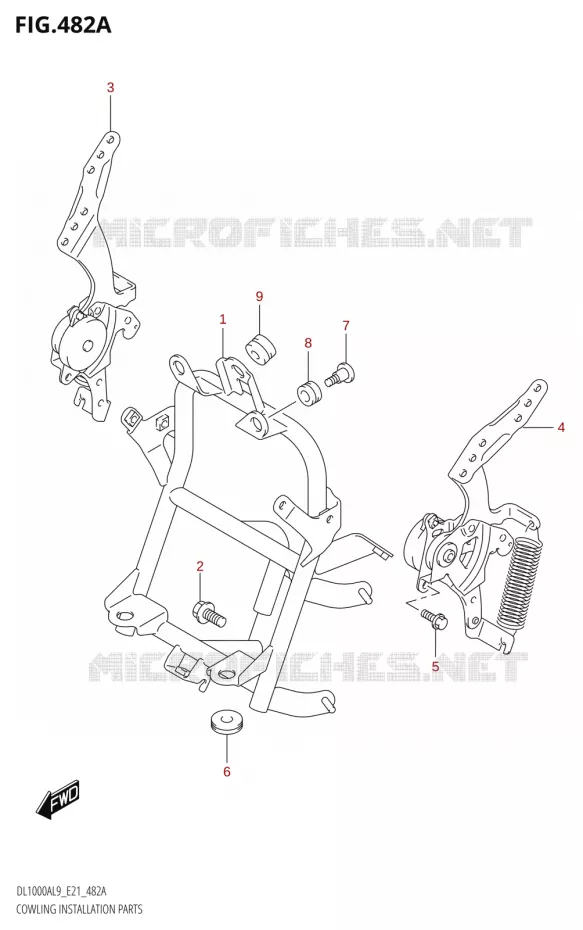 FAIRING INSTALLATIEDELEN Suzuki MOTO 1000 V-STROM 2019  DL1000XA L9 (E21)
