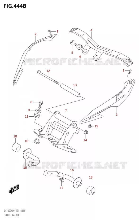 KUIPFRAMEKET (DL1000A:L9:E21) Suzuki MOTO 1000 V-STROM 2019  DL1000A L9 (E21)