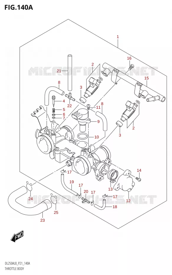 GASKLEPHUIS Suzuki MOTO 250 V-STROM 2018  DL250A L8 (P21)