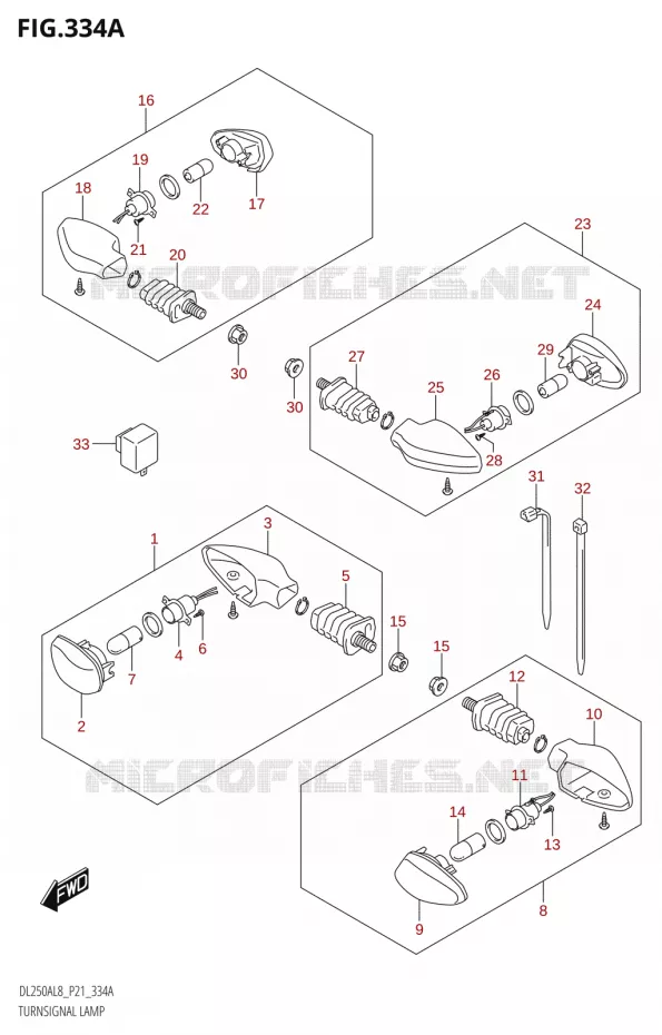 INDICATOREN Suzuki MOTO 250 V-STROM 2018  DL250A L8 (P21)