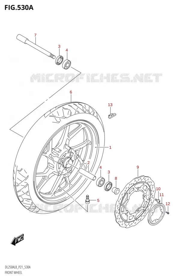 VOORWIEL Suzuki MOTO 250 V-STROM 2018  DL250A L8 (P21)