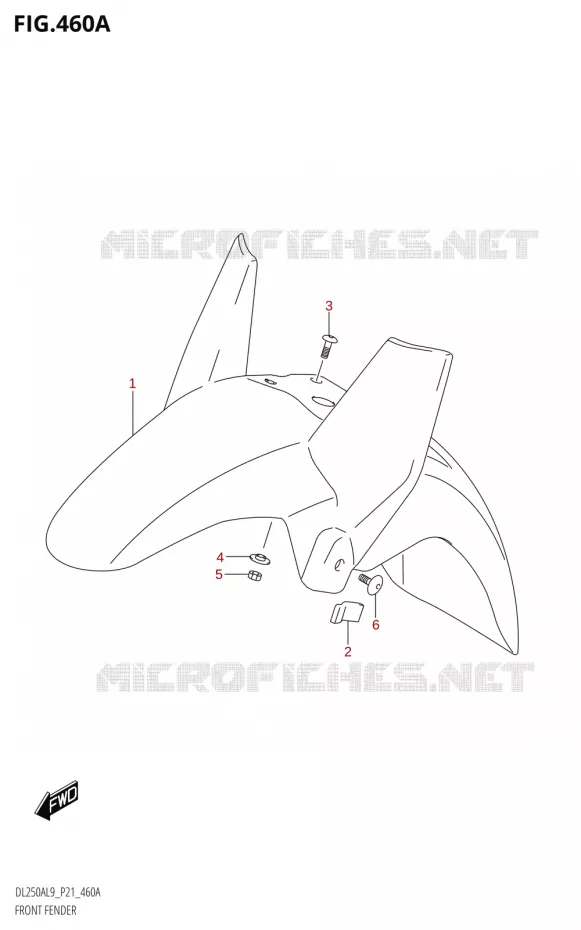 FRONT FENDER Suzuki MOTO 250 V-STROM 2019  DL250A L9 (P21)