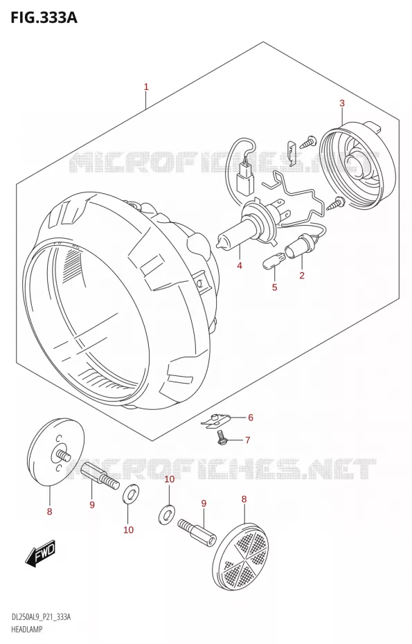KOPLAMP Suzuki MOTO 250 V-STROM 2019  DL250A L9 (P21)