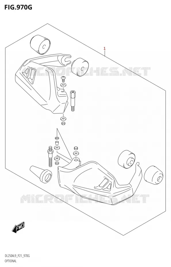 OPTIESEL (KNUCKLE COVER SET) Suzuki MOTO 250 V-STROM 2019  DL250A L9 (P21)