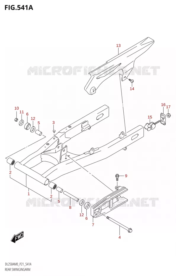 SWINGARM Suzuki MOTO 250 V-STROM 2020  DL250A M0 / DL250RLZ M0 (P21)